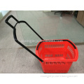 Shopping Basket with Wheels plastic basket with handle